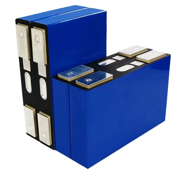 Four blue Grade A Lixin 25Ah LiFePO4 prismatic battery cells with laser-welded terminals and scannable factory QR codes.